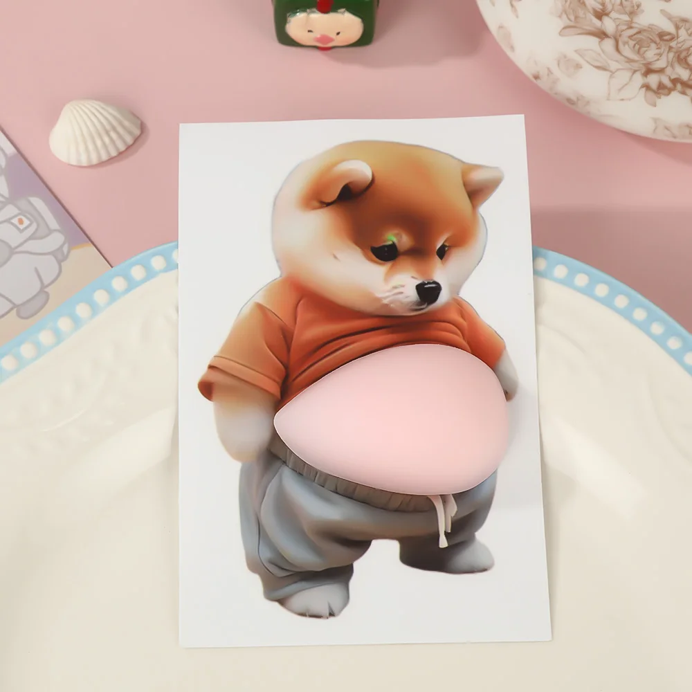 �y�Z�[�����z3D �Č����̕��X�e�b�J�[ ? �I�����W�F�̈ߑ��𒅂����킢���q���A�_�炩���s���N�F�̔w�i�A�V���R�������ȔS���X�e�b�J�[ (�X�e�b�J�[)