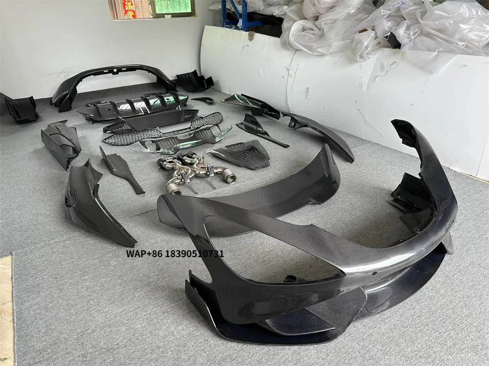 720S Upgrade 765LT Body Kit Bumper Side Skirt Hood Side Skirt Spoiler All Carbon Fiber for McLaren 720S