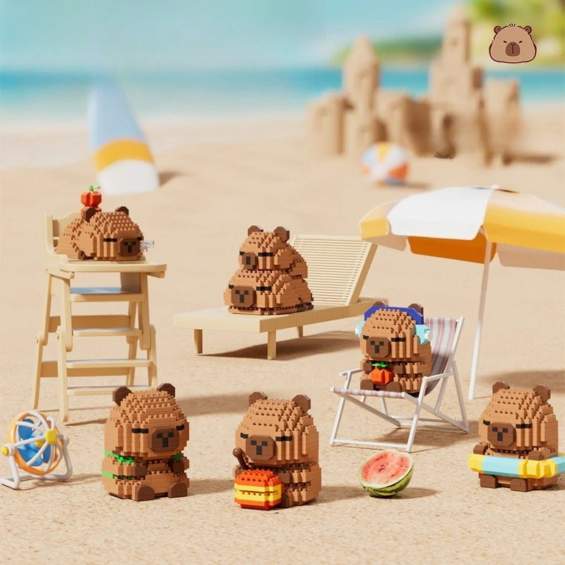 

Милая кукла Kapi Capybara Bala креативные строительные блоки капибара украшения детские развивающие игрушки