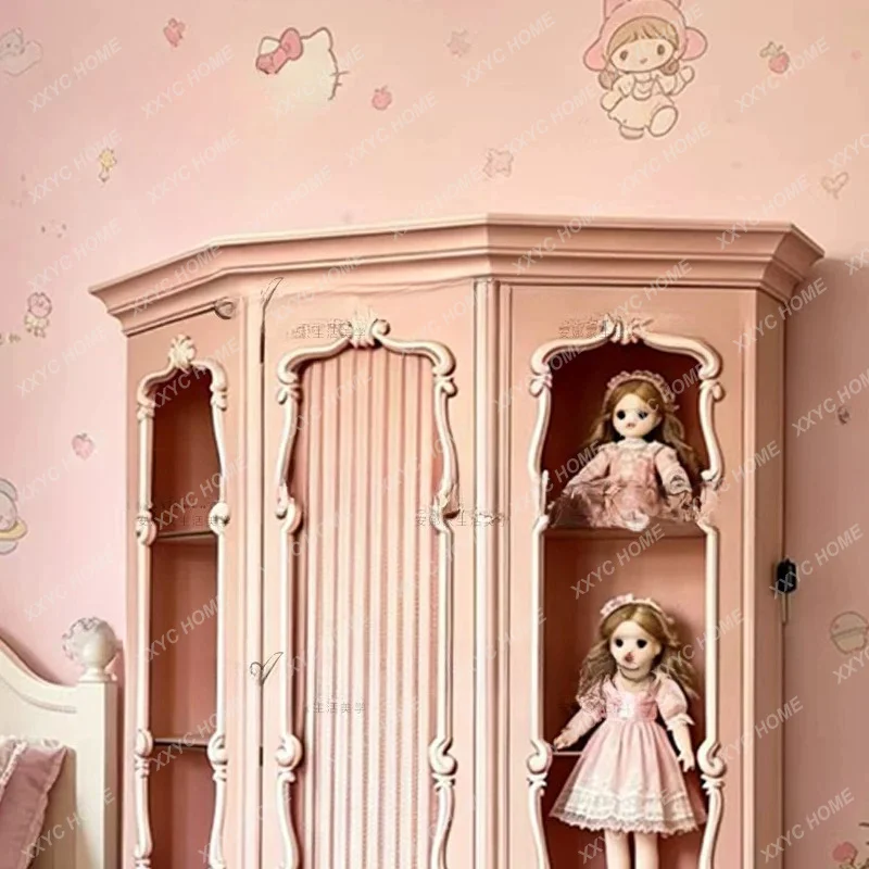 Pink Princess Wardrobe Small Apartment Children Room Girl Independent Closet