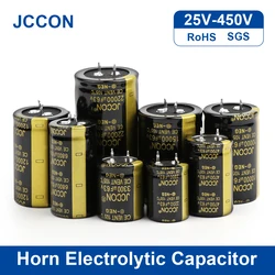 Condensador electrolítico de Audio JCCON, 2 uds., 25V, 35V, 63V, 100V, 200V, 250V, 400V, 450V, 6800UF, 10000UF, 22000UF para amplificador Hifi, baja ESR