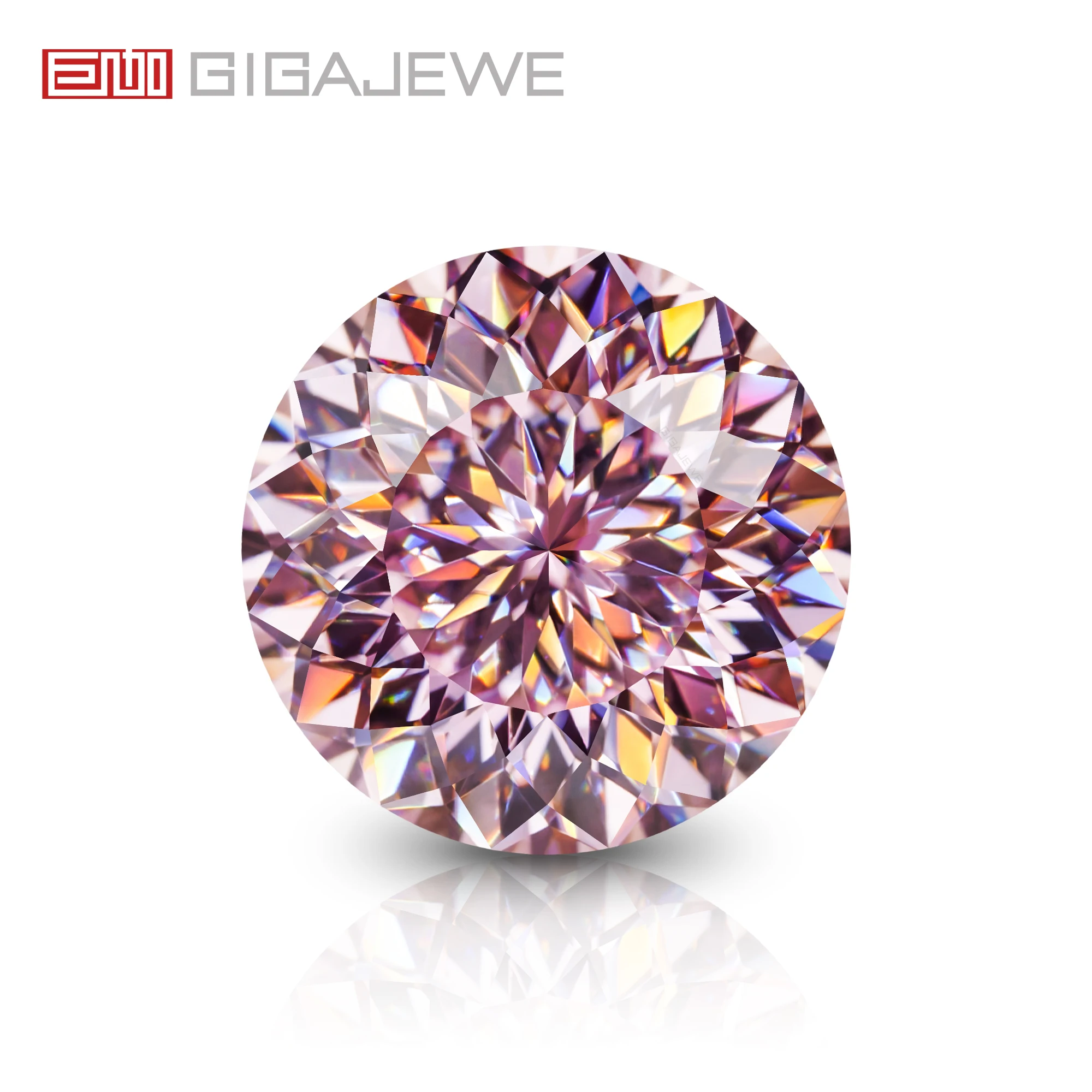 

GIGAJEWE Moissanite Sakura Pink Color Portuguese Cut VVS1 PFL-Remium Gems Loose Diamond Test Passed Gemstone For Jewelry Making