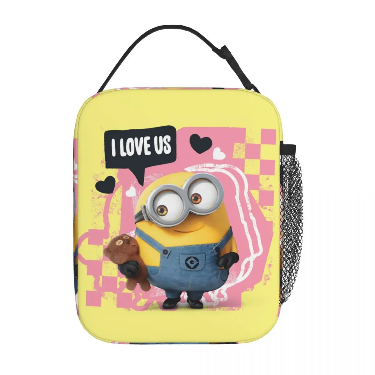 Minions Bob, kocham nas izolowana torba na Lunch przenośna torba termiczna wielokrotnego użytku pudełko na Lunch plażowa dziewczynka Boy