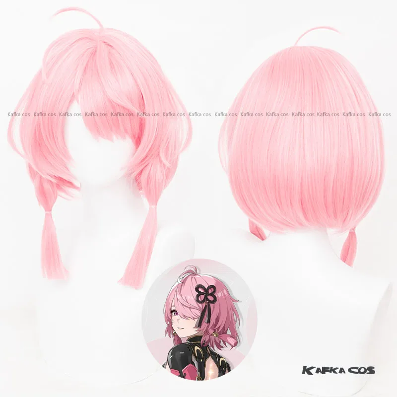 Game Wuthering Waves Taoqi Cosplay Wig Pink Short Hair Havoc Natural Resonator Jinzhou Halloween Party Accessory For Women Girls