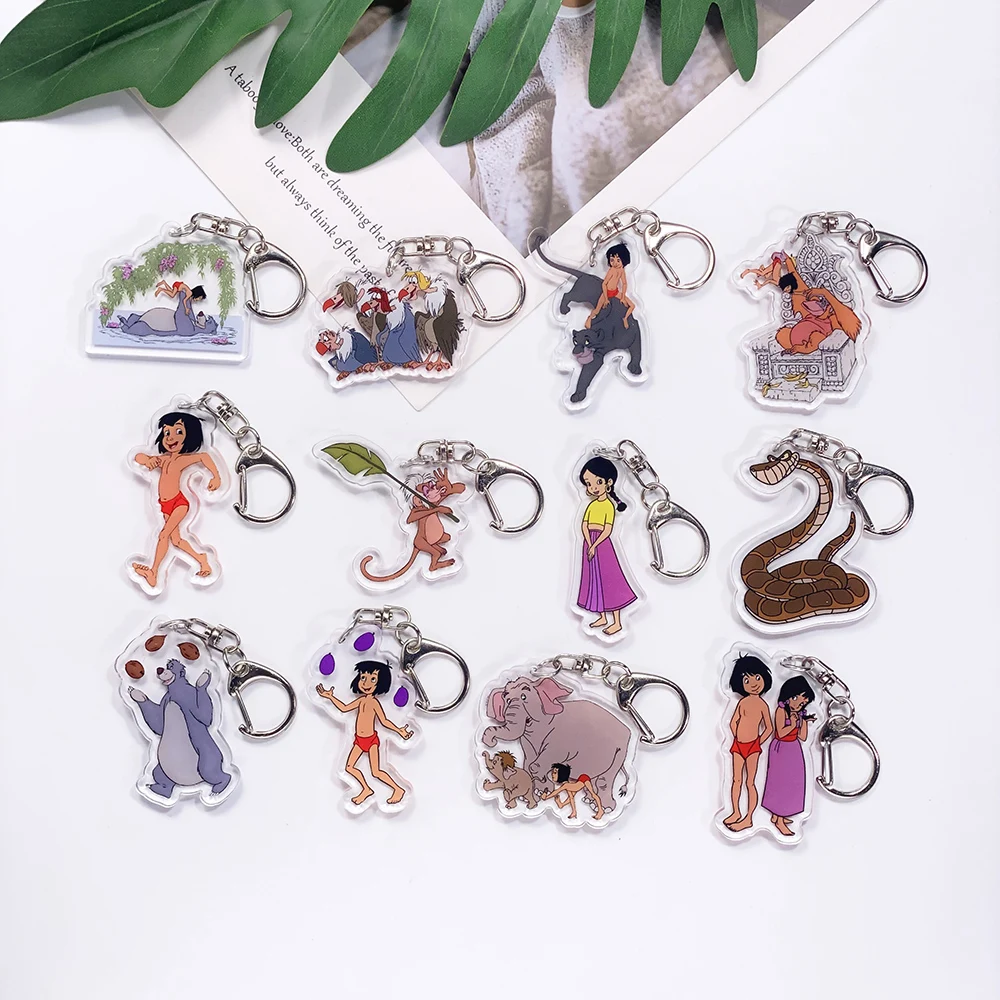 1/6Pcs Disney Turning Red Mei Lee Acrylic Car Keychain Accessories Funny Bag Charm Backpack Pendant Key Ring Gifts For Friends