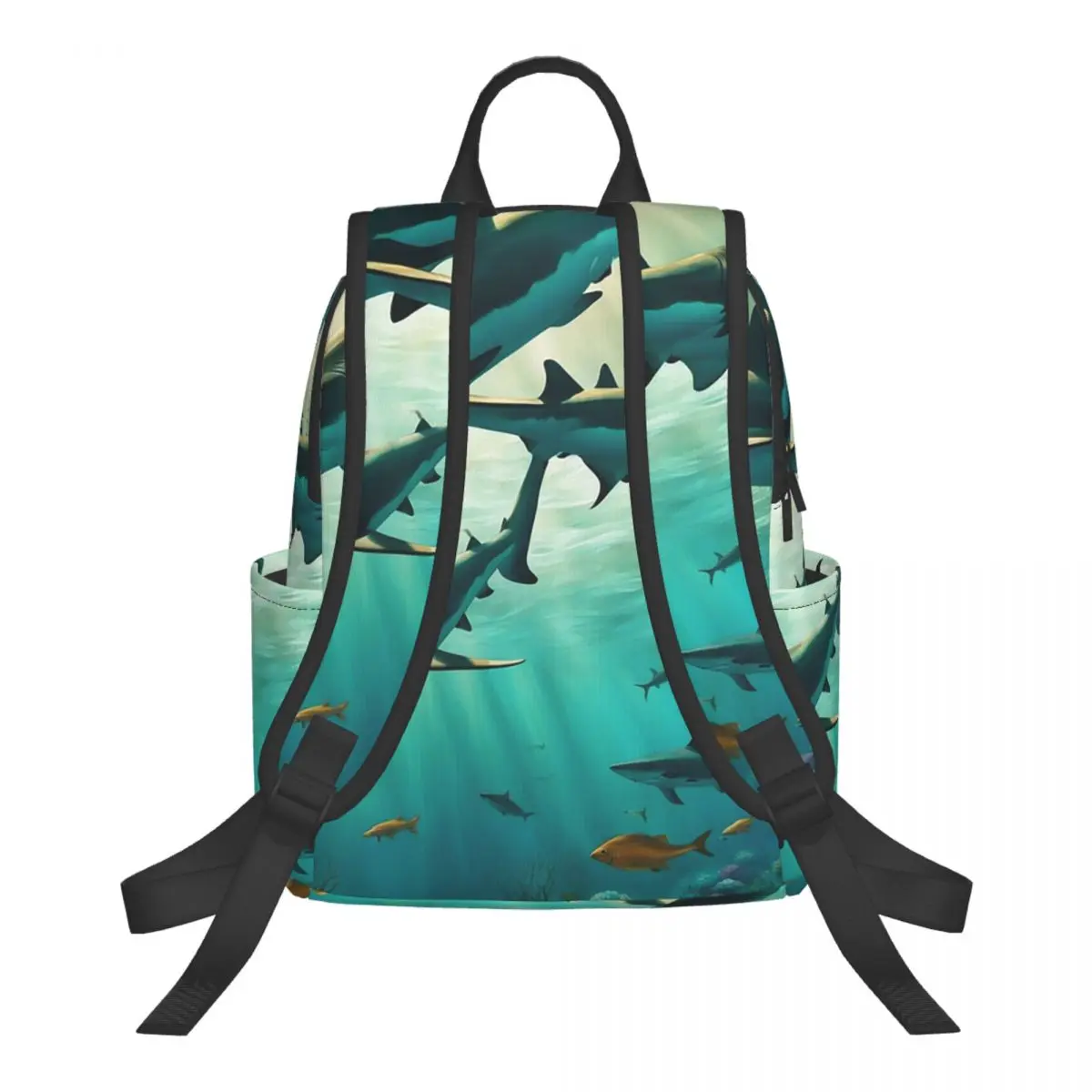 Deep Sea Shark Group Student Backpack School Bag Hiking Travel Daypack for Boys Girls Bookbag Shoulder Bags