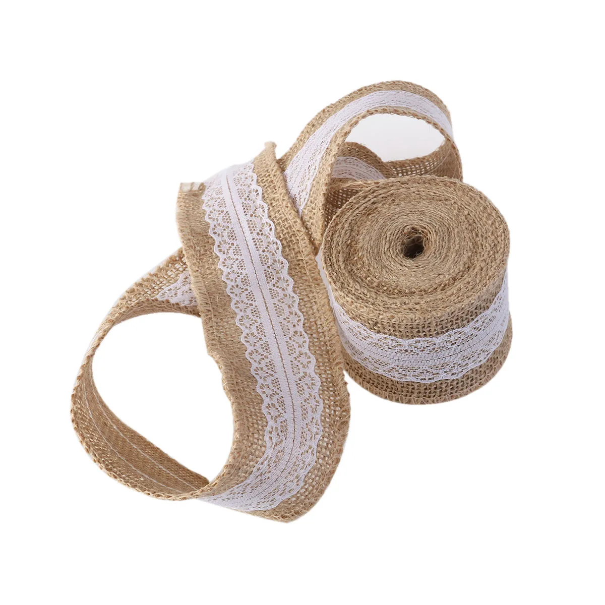 

Burlap Roll 5Mx5CM Brown Craft Ribbon for DIY Home Wedding Decorations Decorative Fabric Twine Wide Lace Ribbon