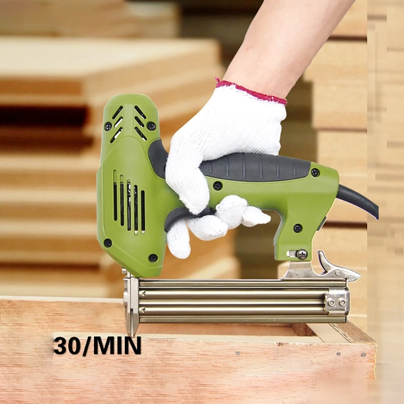 

Electric Nail Gun 1800W Nailer Stapler Woodworking Electric Tacker Furniture Staple Gun Woodworking Tools U Nail Air Nailer