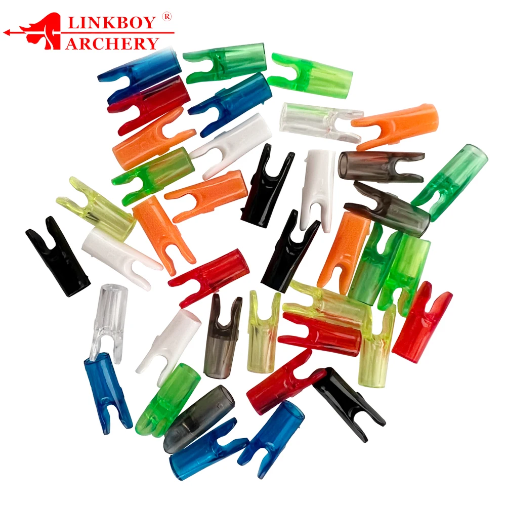 Plastic Arrow Pin Nocks, Size L and Size S for ID4.2mm ID6.2mm 3.2mm Arrow Shaft, Archery Accessory, 24Pcs