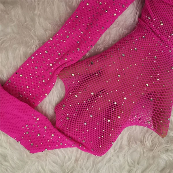 Bunte Glänzende Netzstrumpfhose mit Lochmuster Sexy Glitzer-Strumpfhose für Frauen Lolita Glänzende Glitzer-Strümpfe für Mädchen – Detail 6