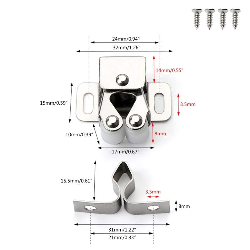 Bộ 5 Cửa Bắt Giữ Chắc Tủ Tủ Bắt Hoặc Đồ Nội Thất Gia Đình Tủ Dropship