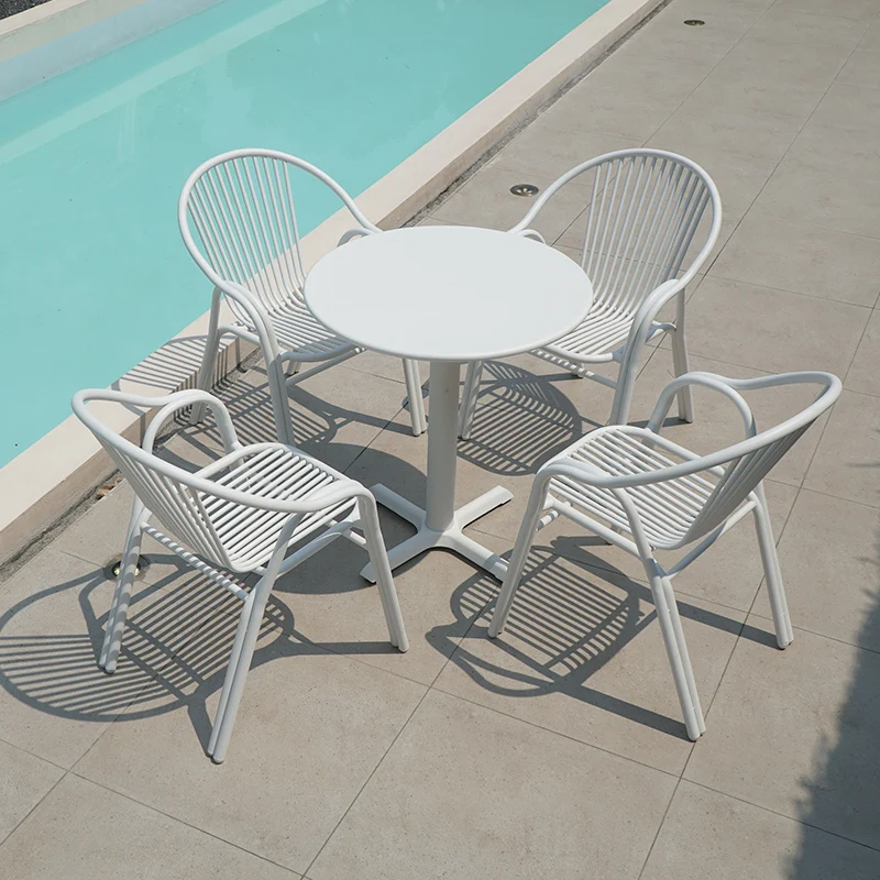 

Concise & Keyword-Rich: White Outdoor Patio Furniture Set with Umbrella - Cafe Bistro Garden Table & Chairs Patio Furniture Set