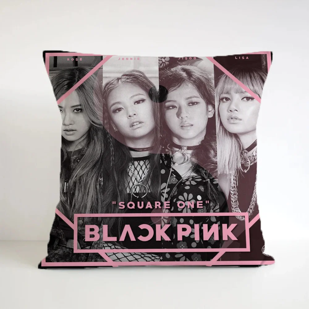 

Kpop-Blackpinks Pillow Hugs Decorative Pillowcases 40x40 Lounge Chairs Cushion Cover Pillowcase 45*45 Cushions Short Plush Sofa