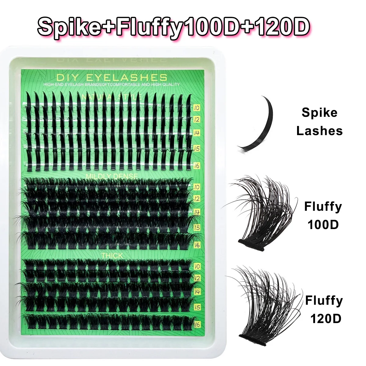 HBZGTLAD 8D Fluffy Lash Cluster 6D-200D Wimpern-Cluster Volumen Einzelwimpern-Cluster Verlängerte Wimpern-Cluster DIY Fairy/Manga Wimpern wiederverwendbar – Detail 5