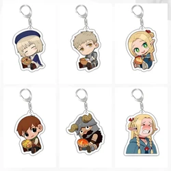 Cartoon Anime Lilo and Stitch Pendant Keychains Holder Car KeyChain Key Ring Mobile Phone Bag Hanging Delicious in Dungeon Meshi