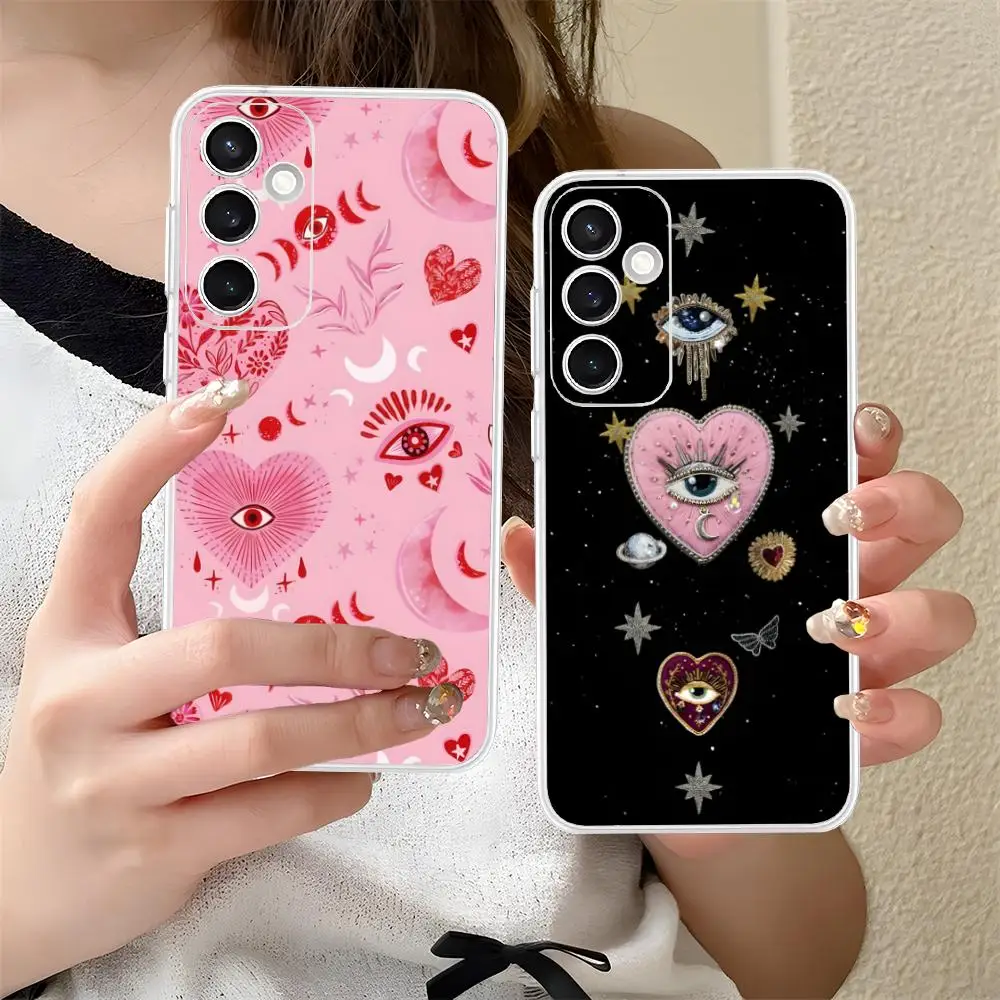 Cool Sacred Heart Phone Case for Samsung Galaxy S25 S24 S23 S22 S21Plus FE Ultra Soft TPU Clear Shockproof Cover
