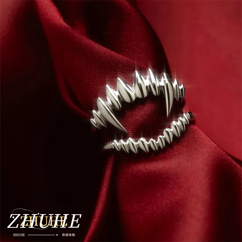 2024 New Fangs Ring Cyberpunk Style Men's And Women's Jewelry Party Gift