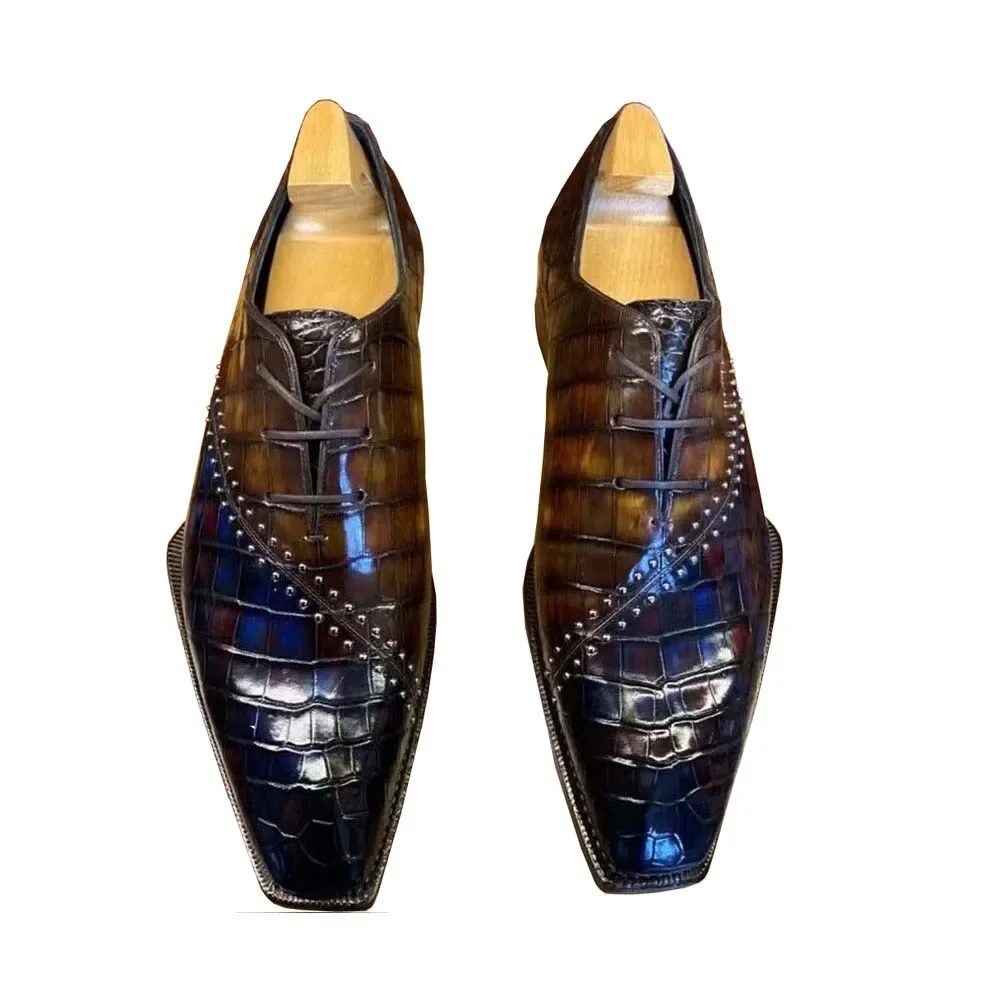 

lizhuangya male formal shoes crocodile leather shoes men crocodile shoes