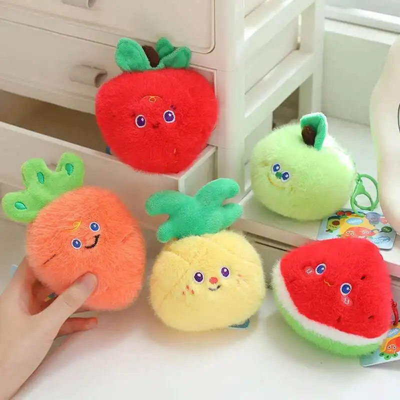18 أنواع محاكاة الكرتون الفواكه الخضار ألعاب من نسيج مخملي الثوم بيتايا الزنجبيل دوريان المانجو لينة محشوة قلادة دمية متعة هدية
