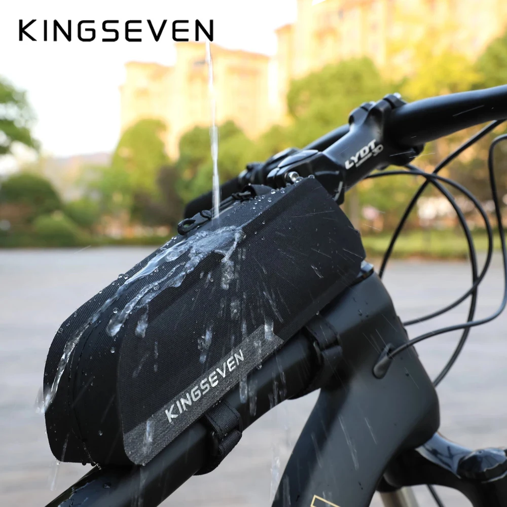 KINGSEVEN Bike Bag Waterproof Large Capacity Cycling Top Tube Front Bag MTB Mountain Road Bicycle Pouch Frame Bag Bike Equipment