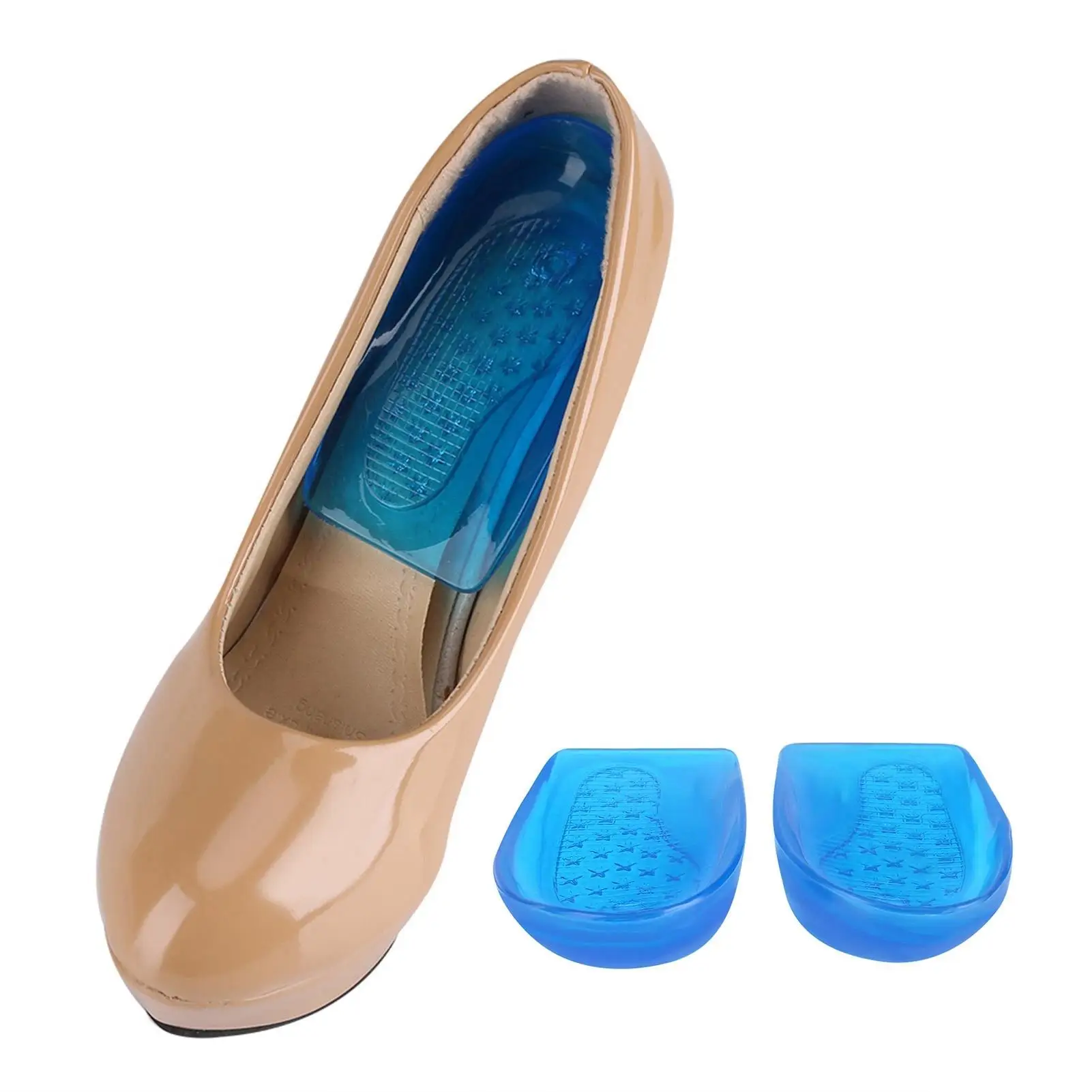 Plantillas de silicona para aliviar el dolor en el pie, soporte para piernas de buey, terapia de copa para el talón, almohadillas para el cuidado de la salud
