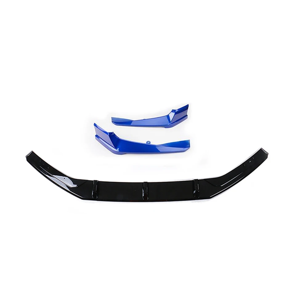 For Honda Accord 10th 2018 2019 2020 Front Bumper Spoiler Lip+Rear Diffuser Side Spoiler Splitter Canards Cover Trim Kit Blue