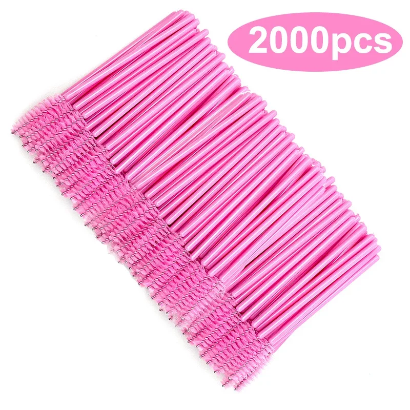 Groothandel 50/1000/2000 stuks Spoolies Borstels Borstel Mascara Wands Groothandel Wenkbrauw Lash Cleaning Applicator Makeup Tools Wimper