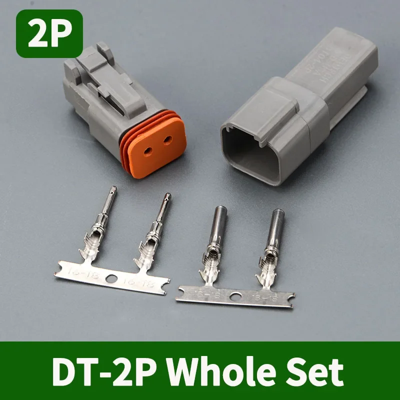 5/10/100 Sets Deutsch DT Series Waterproof Connector DT04-2P DT06-2S Male Female Docking Harness Plug 2P 3P 4P 6P 8P 12P Socket