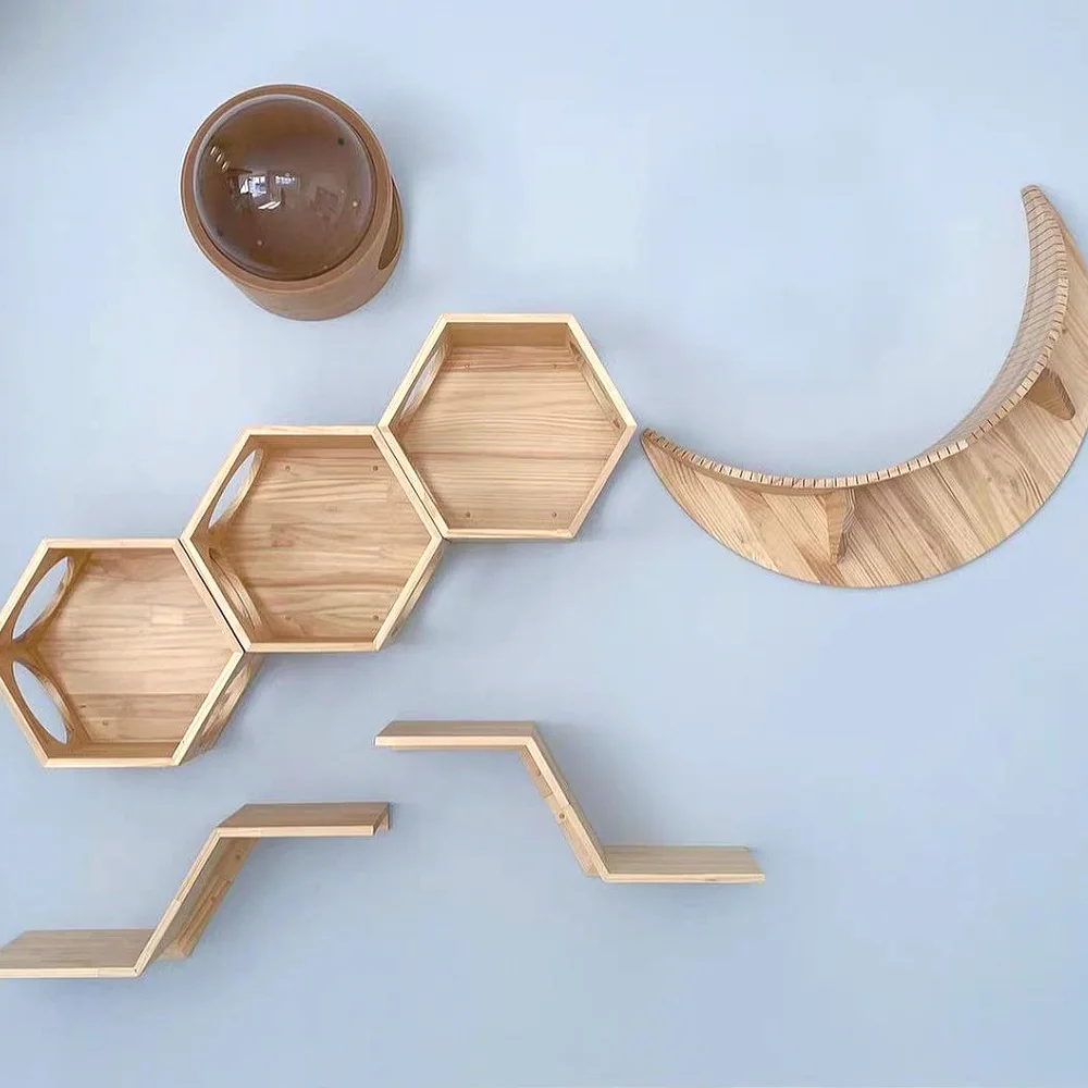 Estantes de escalada para gatos, hamaca para gatos montada en la pared, rascador, escalones de árboles para gatos, escaleras de Pedal, parque infantil para interiores, suministros para mascotas