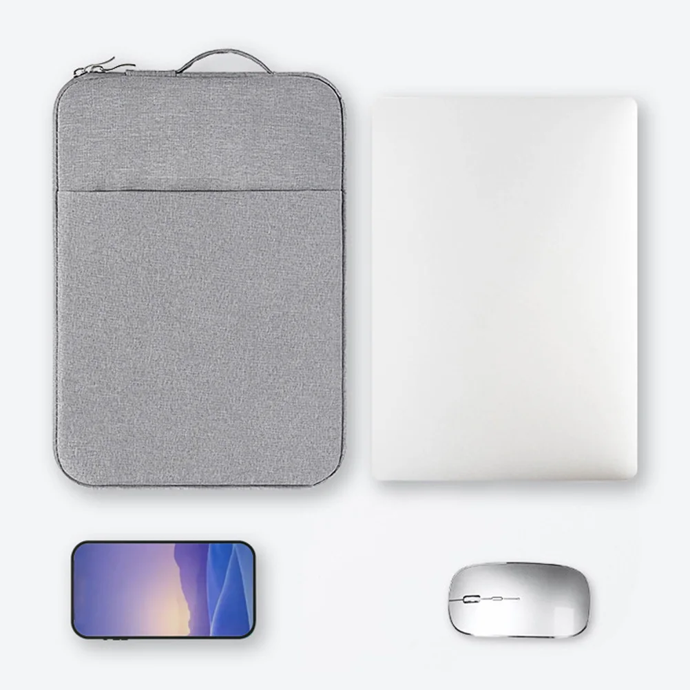 

14Inch Laptop Bag Polyester Velvet ScratchResistant WearProof Lightweight Travel Portable Notebook Storage Pouch Tablet Computer