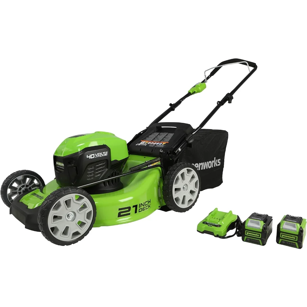 

40V 21" Cordless Brushless Push Mower, 4.0Ah + 2.0Ah USB Batteries and Charger Included