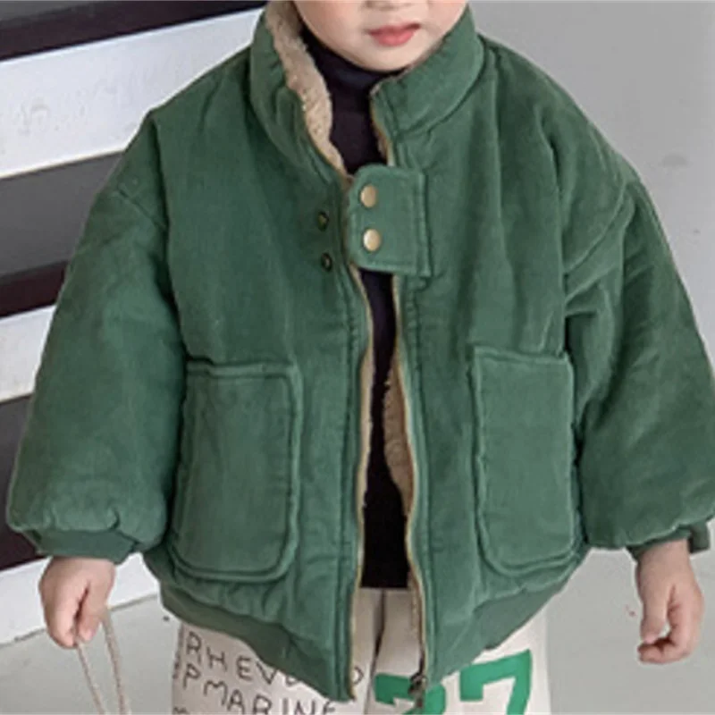 Boys Coat Jacket Cotton Windbreak 2024 Dazzling Warm Plus Thicken Tracksuit Spring Autumn School Children's Clothing