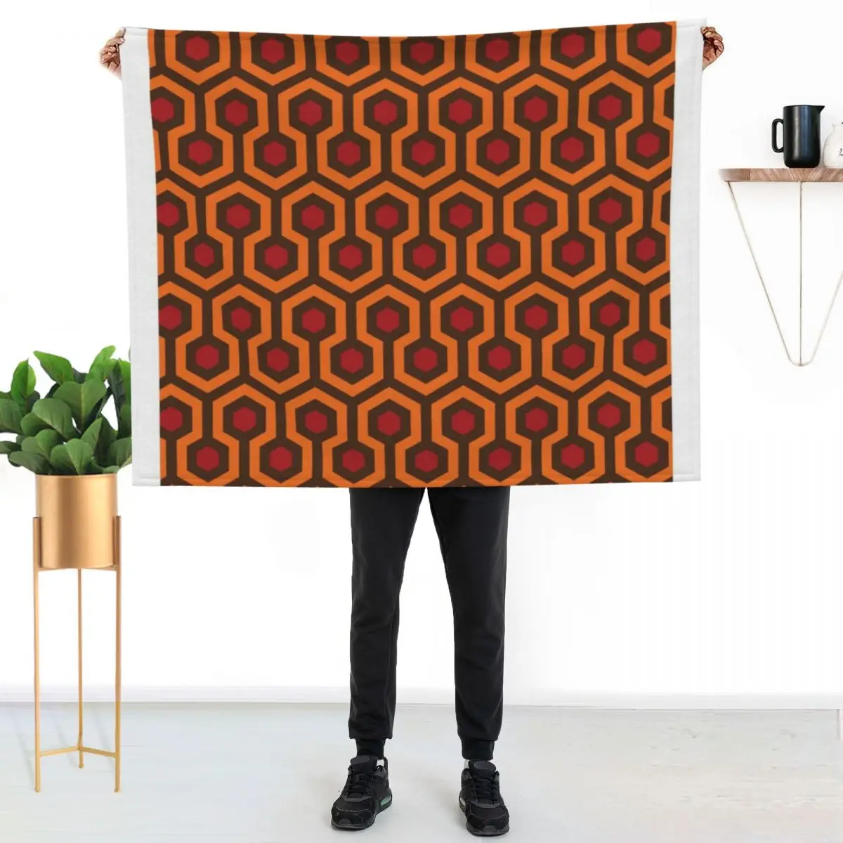 A Shining Carpet Pattern Throw Blanket Heavy Camping Winter beds Stuffeds Flannel Fabric Designers Blankets