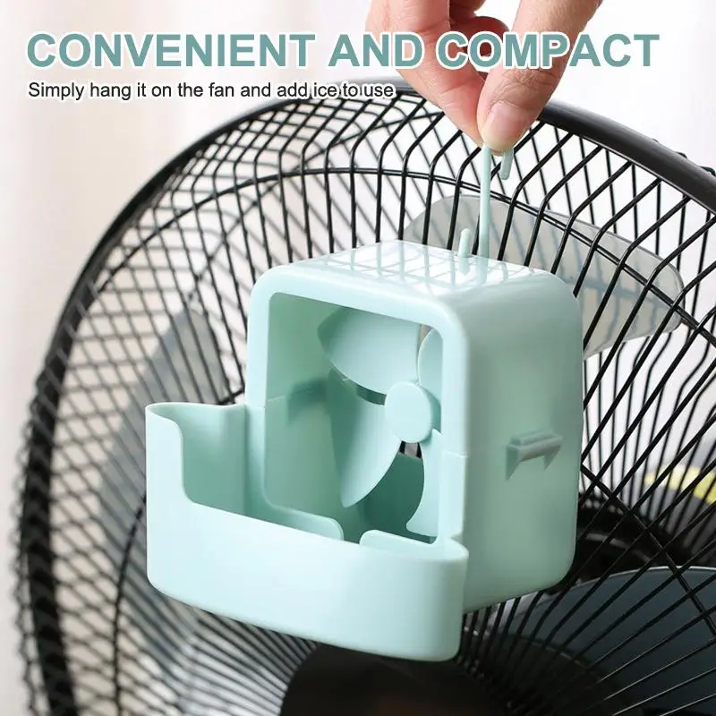 Compact Ice Storage Box For Electric Fans With Hook Structure Quick Cooling Practical Household Fan Spare Replacement Component
