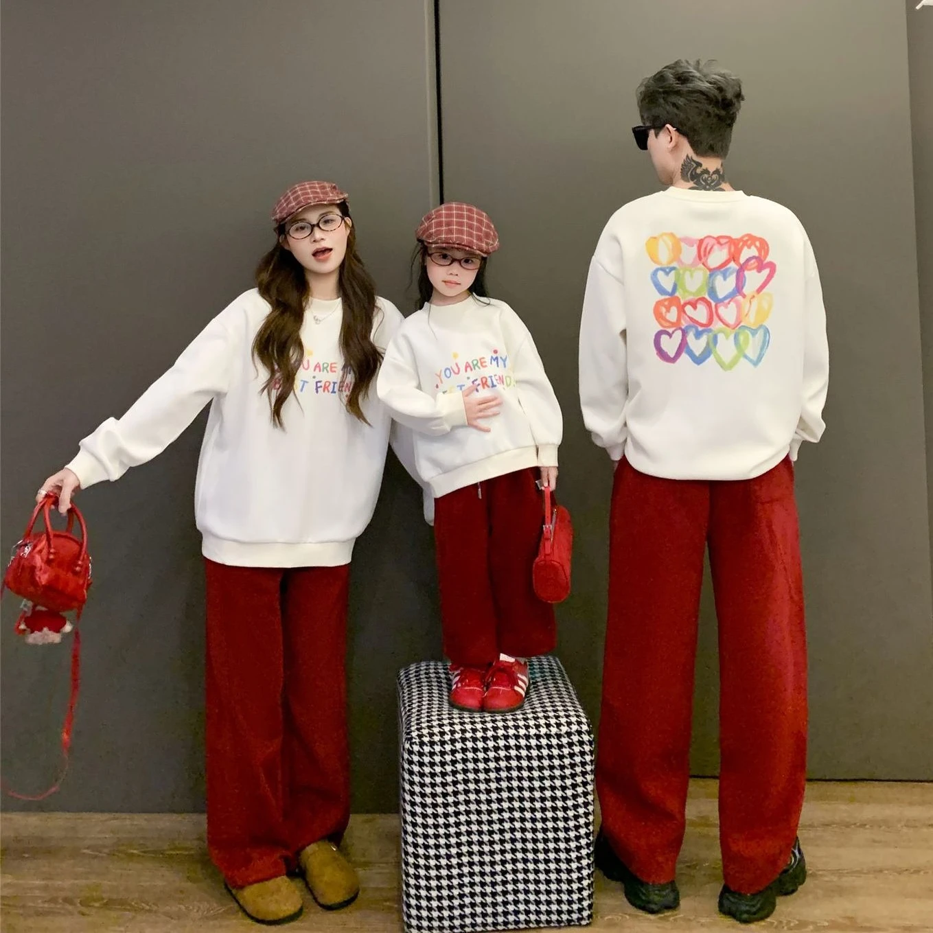 

Осенний одинаковый комплект для всей семьи, толстовки с круглым вырезом для взрослых и детей, топы для мамы, папы и близнецов, повседневные для новорожденных от 0 до 12 месяцев