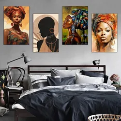 Abstract African woman Poster Poster Canvas Art Poster and Wall Art Picture Print Modern Family bedroom Decor Posters Small
