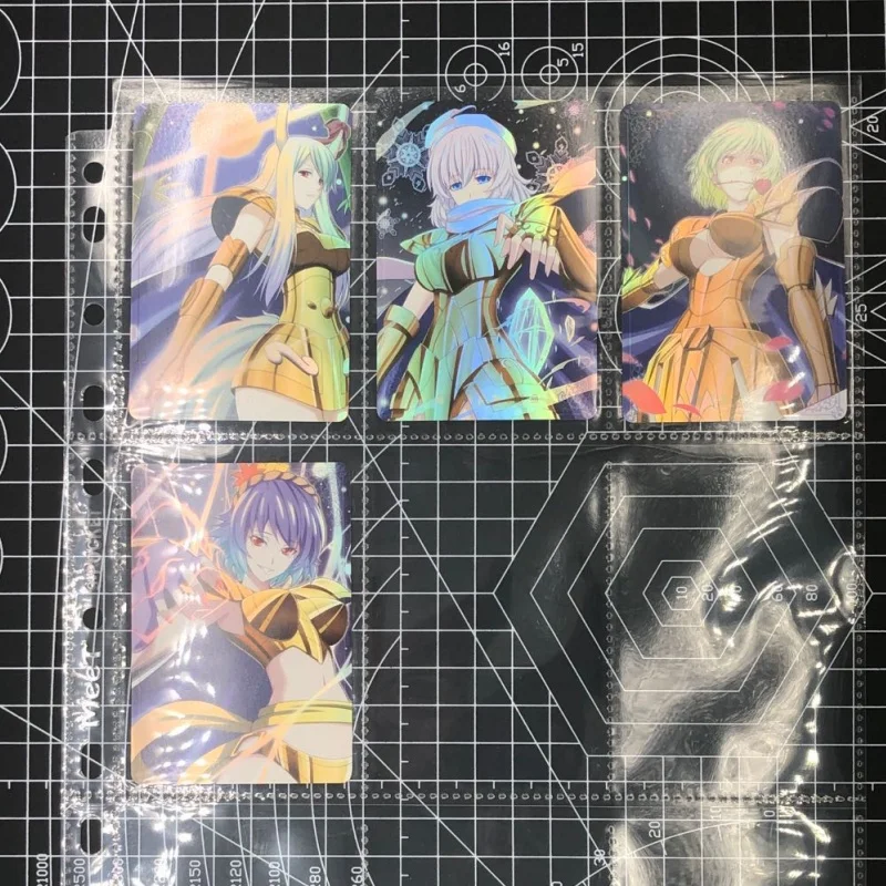 Saint Seiya Flash Card Women's Version Diy 12 Sheets Hot Stamping Rainbow Process Anime Peripheral Game Collection Card Gifts