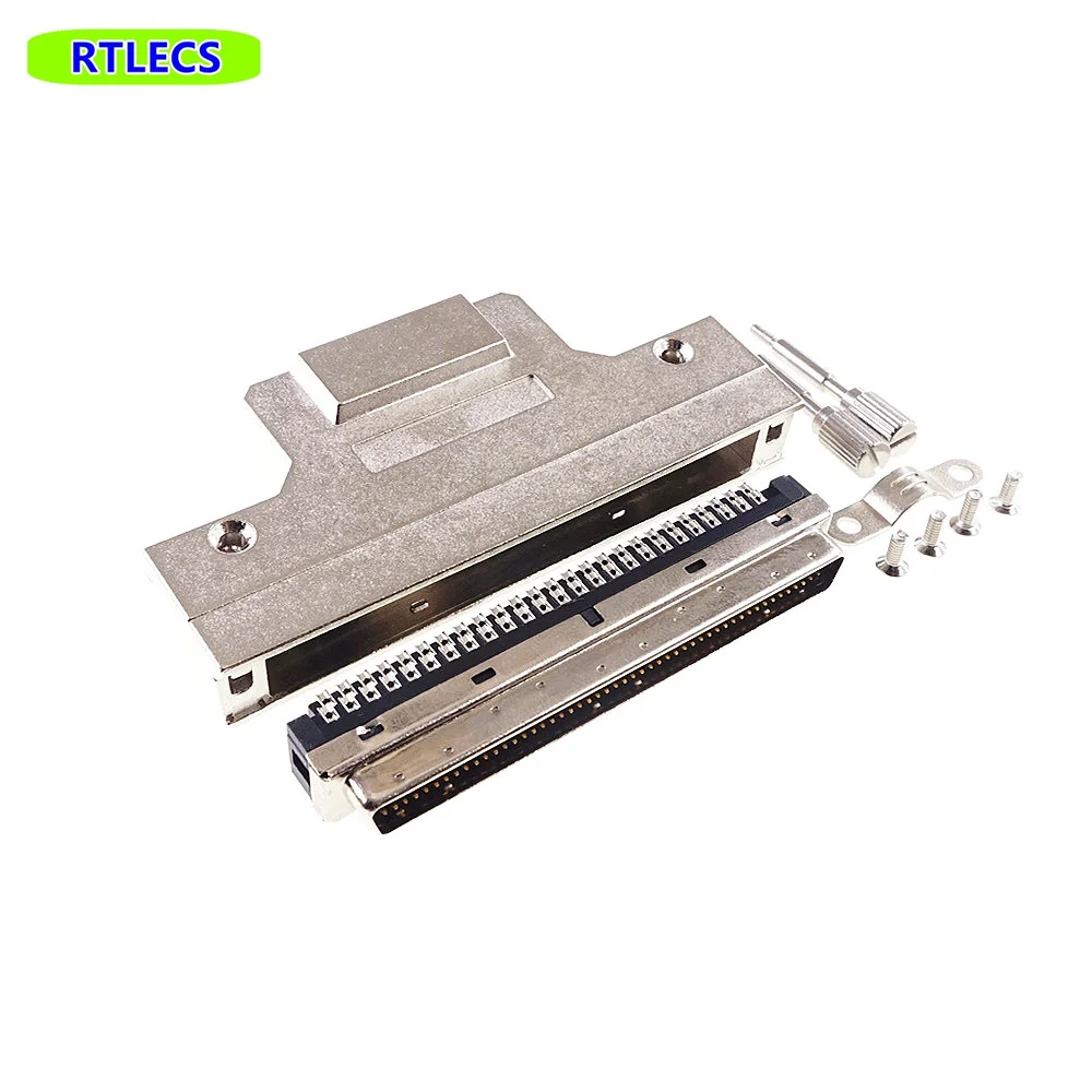 1 3 5 20 Piece SCSI Cable Adapter HPDB 68 100 Pin Male Plug Extension Computer Connector Wire Solder Zinc Alloy Metal Shell