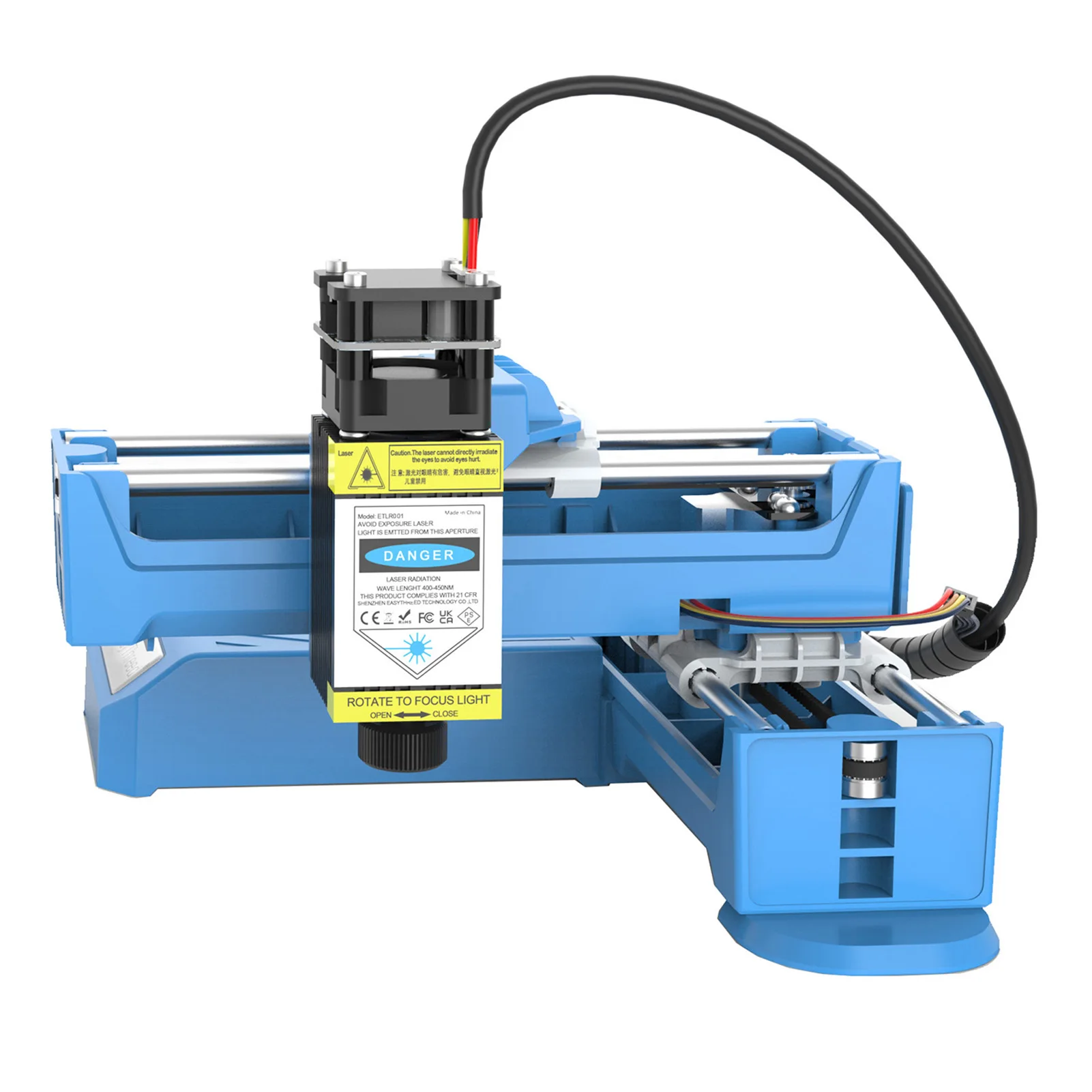 Easythreed ETLR002 Mini Laser Engraver 2W Blue Laser Power APP Wireless Control BT & USB Connection Easy to Install 300mm/min