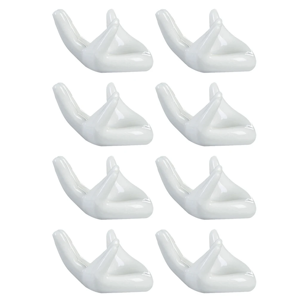 

8Pcs Ceramic Finger Ocarina Base Slim Bergamot Stand for Desktop Decoration Airplant Display Holder Home Decoration