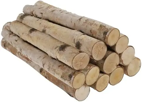 

Sancodee 12 шт. 16-дюймовые белые березовые пни для искусственных каминов и декора – реалистичные деревянные ветви для использования внутри и снаружи помещений