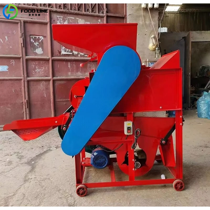 Customized Small Capacity Peanut Sheller Machine Electric Portable with Wheels Small Farm Shelling Equipment