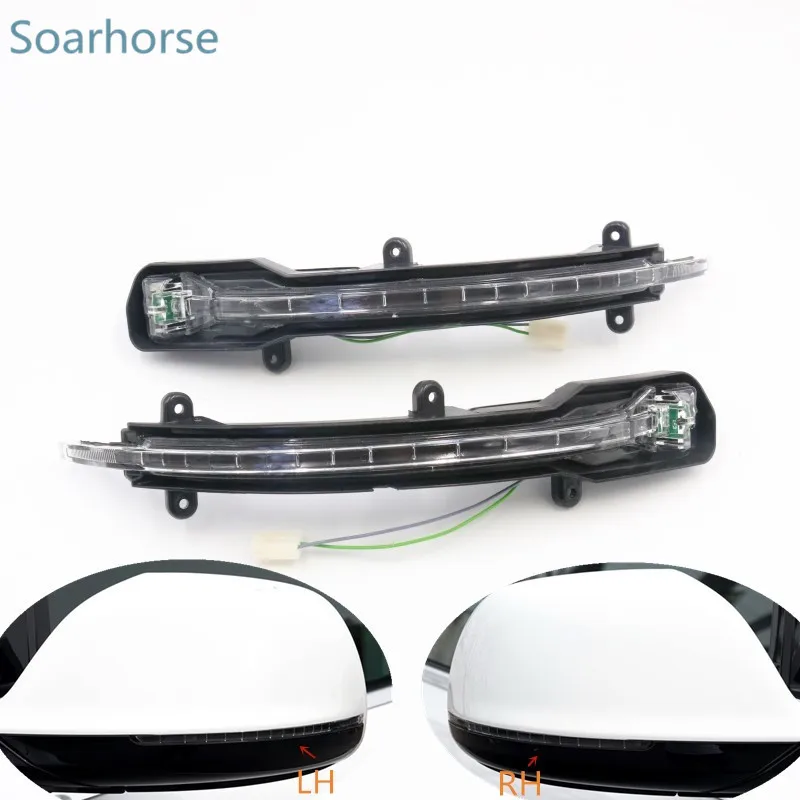 Soarhorse Car Wing Rear View Mirror LED Indicator Turn Signal Light Side Repeater Lamp For Audi Q5 2009-2017 Q7 2007-2015