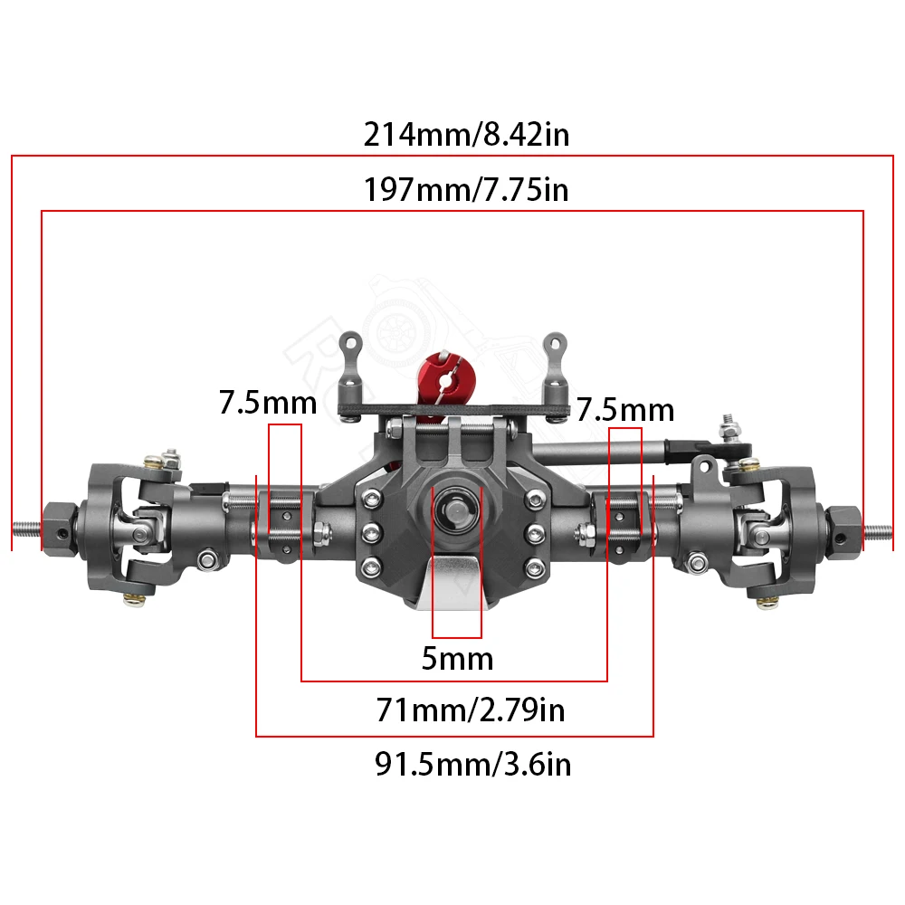 CNC Aluminum Diamond-Shaped Aluminum Alloy Complete Front & Rear Axle ...