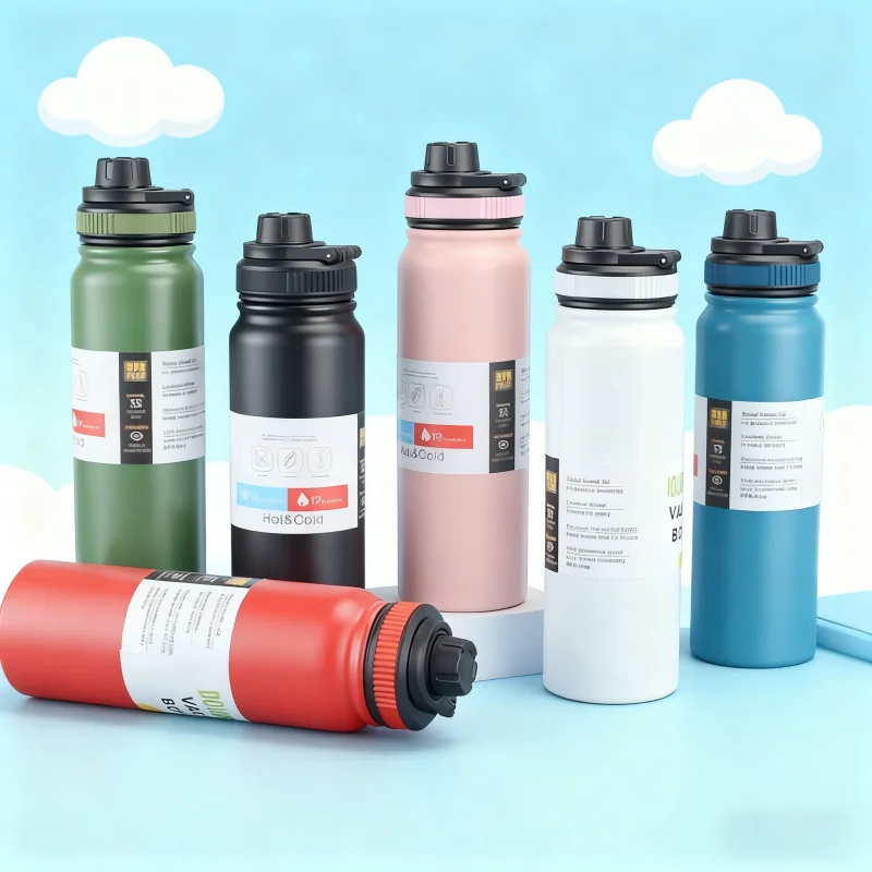 600/800ML Outdoor Thermos Kettle Water Bottle with Tea Filter Stainless Steel Travel Insulated Cup Leak-proof Sports Flask