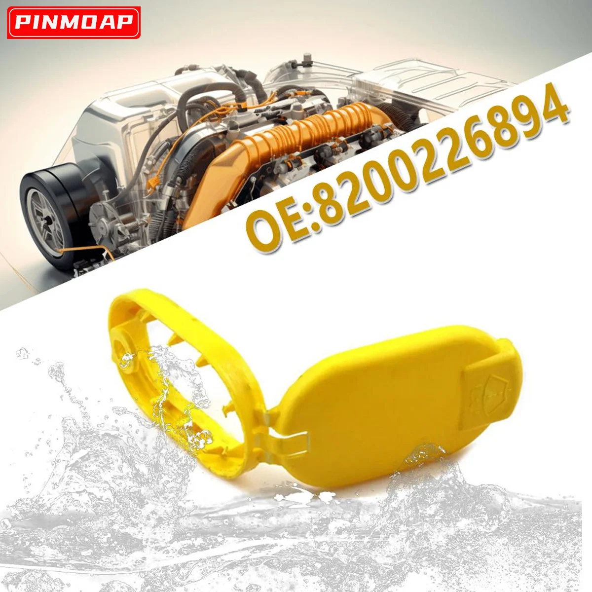 Pinmoap tampa do reservatório de fluido de limpeza de para-brisa de carro é adequado para renault megane 2 scenic trafic 2 clio laguna 3 8200226894