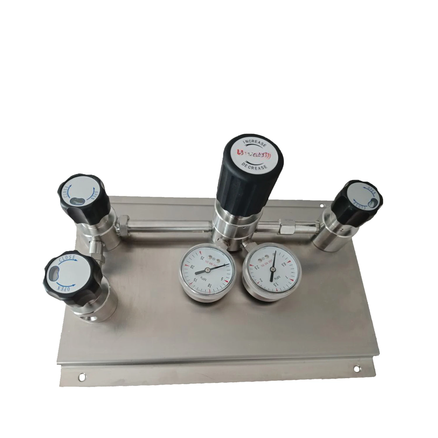 Stainless Steel Gas Pressure Control Panel Regulator with Semi Automatic Changeover Switch System