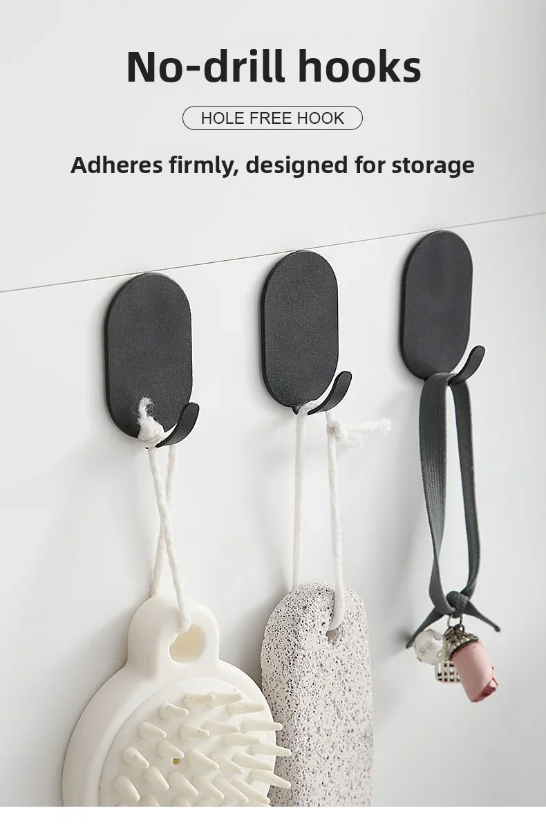 Heavy-Duty Adhesive Wall Hooks