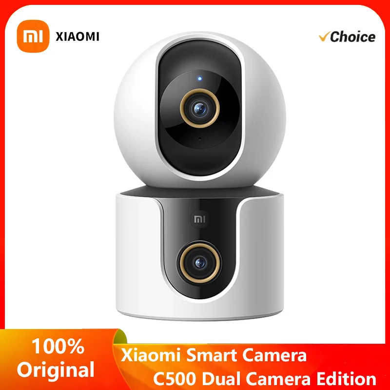 Xiaomi Smart Camera C500 Doppia lente PTZ 360 °   Rilevamento animali e volti 4 milioni di pixel Visione notturna a colori WiFi 6 per l'app MiHome