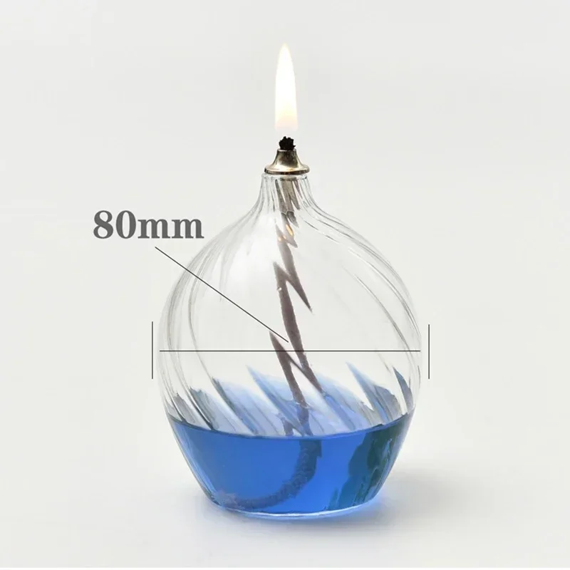 Glass Kerosene Lamp For Indoor Use With Wick Vintage Indoor Kerosene For Camping, Hunting, Emergencies, Power Outages